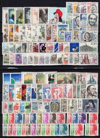 An139980/ France – Complete Years 1982 - 1983 – Y&t 2178 / 2298 Mnh – 190 $