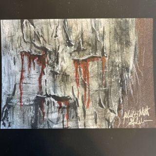 Game Of Thrones Unique Sketch Card,  Weirwood Tree,  Unknown Artist,  Rare - 1 Of 1