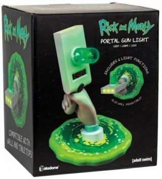 Rick And Morty Portal Gun Tabletop Or Wall Light 10 Inch