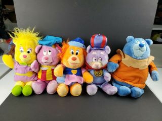Fisher Price Disney Gummi Bears Plush Stuffed Animal Vintage 1985 Set Of 5 Rare