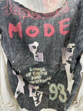 Vintage Depeche Mode Songs of Faith and Devotion Shirt Tank Top 1993 Thrashed 2
