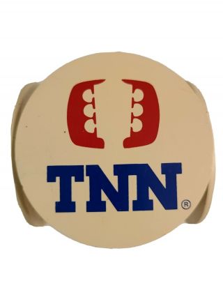 Tnn - The Nashville Network - Motorsports Sports Tv Microphone Flag Vintage