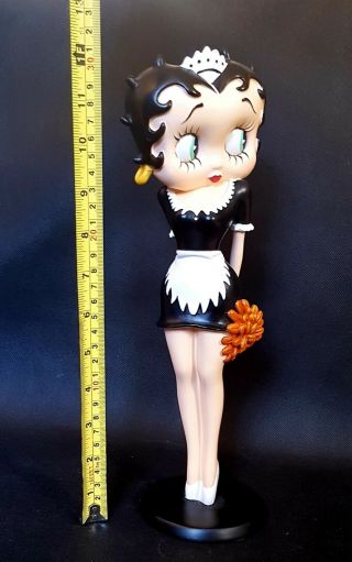 Large 1/6 Scale 31cms Betty Boop French Maid With Feather Duster Figurine Statue