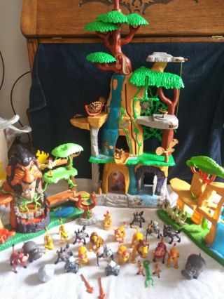 Huge Disney The Lion King Playset - 3 Playsets,  24 Figures And Accessories -
