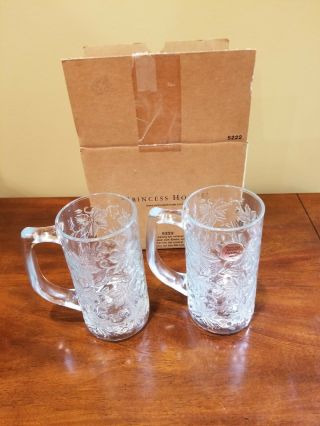 Princess House Fantasia Beer Mugs,  Great For Your Hot Or Cold Beverages (pair)