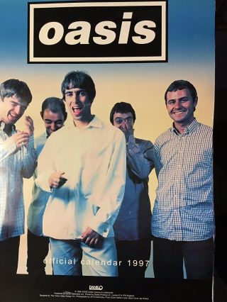 Oasis Official Calender 1997 Edition Large A3 Size Condion