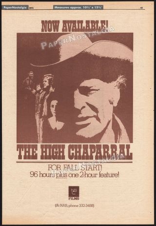 The High Chaparral_original 1971 Trade Ad / Tv Series Promo_cameron Mitchell
