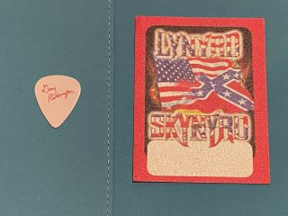 Lynyrd Skynyrd Gary Rossington Guitar Pick and Backstage Pass 2