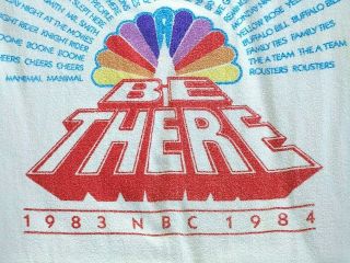Nbc 1983 - 84 Season Television Shows Vintage Peacock Towel Be There 26 Titles