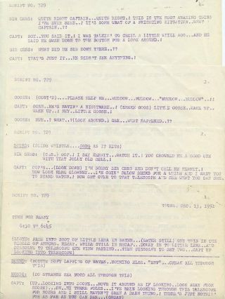 Beany And Cecil Time For Beany Rare 1950 Abc Tv Script