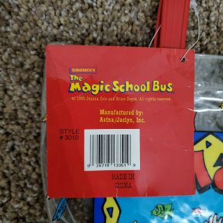 Vintage 1995 Scholastic ' s The Magic School Bus PVC Tote Bag 3