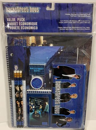 Vintage 2001 Backstreet Boys School Notebook Pencils Set & Value Pac