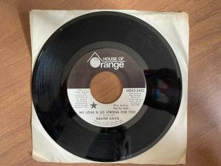 Geater Davis My Love Is So Strong For You Promo 45 Record Item 5296