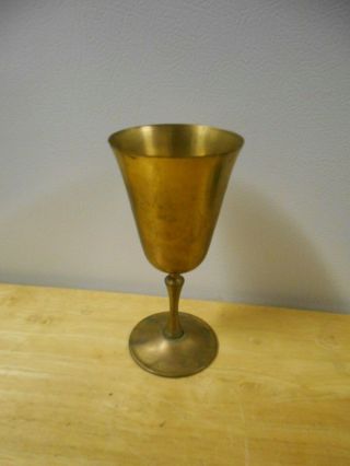 Supernatural Tv Series Prop - 6.  5 " Tall Vintage Brass Wine Goblet
