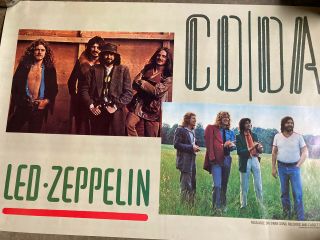 Led Zeppelin Coda Promo 1980 Record Store Promo Poster 20x30