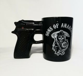 Sons Of Anarchy Grim Reaper Coffee Mug Pistol Gun Grip Handle 2013 Fox Edition