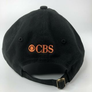 NCIS Season 13 Crew Hat CBS TV Show Black Orange White Adjustable Back 3