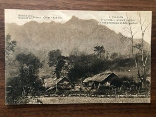 China Old Postcard Mission Kan Sou Pei La Hia Village View