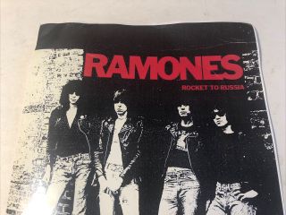 Vintage Ramones Record Store Poster Rocket To Russia 1977 2