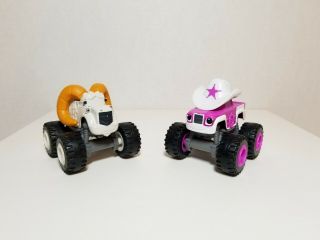 Blaze And The Monster Machines Starla & Bighorn Sheep Truck Diecast ⭐lot Of 2⭐