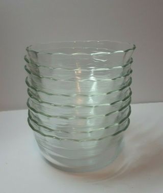 Set Of 8 Pyrex Custard Cups Ramekins Dessert Clear Glass Bowls 464 10oz 300ml
