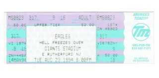 Eagles Concert Ticket / 1994 Hell Freezes Over Tour Giants Stadium