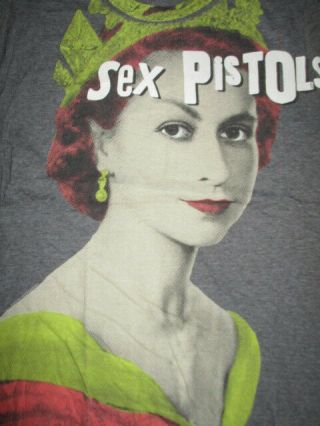 Retro Sex Pistols " Save The Queen " (med) T - Shirt Johnny Rotton