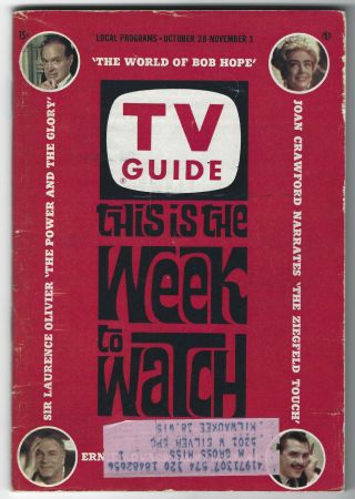 1953 Tv Guide - Joan Crawford - Twilight Zone - Hitchcock - Ernie Kovacs
