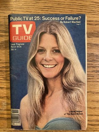 Ny Metro March - 1978 Tv Guide (lindsay Wagner/the Bionic Woman/john Travolta