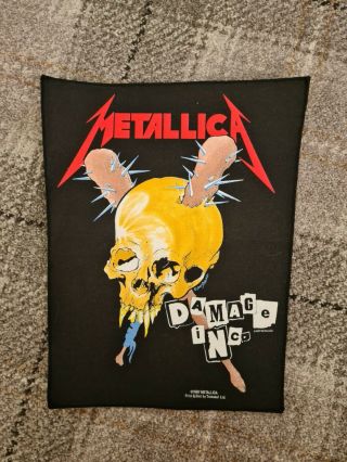 Metallica Damage Inc Back Patch Official 1987 Vintage Megadeth Anthrax Slayer