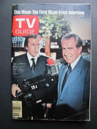 Vintage Apr 30 - May 6 1977 Tv Guide President Nixon Frost 1st Interview Watergate
