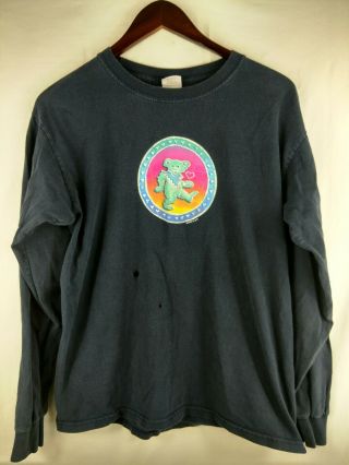 Vintage Grateful Dead Long Sleeve Dancing Bear Print 1996 T Shirt G.  D.  P Sz M