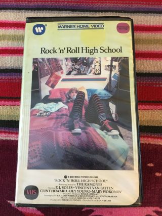 1983 Rock N Roll High School Movie Vhs Tape Clamshell Ramones Punk Cult Classic