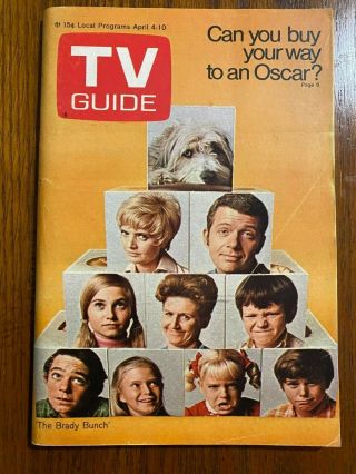 Tv Guide The Brady Bunch April 4 - 10 1970 No Label Southern Ohio