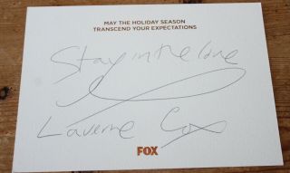 LAVERNE COX THE ROCKY HORROR HAND SIGNED LETTER CARD THANK YOU AUTOGRAPH FYC 6 2