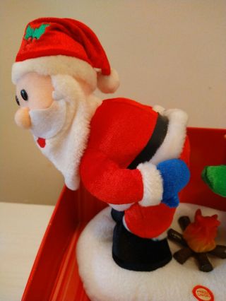 Gemmy 2006 Animated Plush Fire Warming Santa and Snowman 3