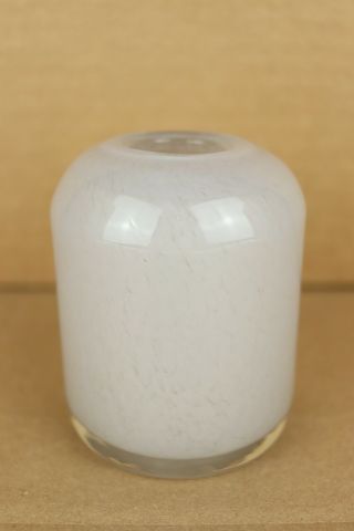 Gray Blown Art Glass Small Decorative Flower Vase / Toothbrush Holder - 4 " Tall