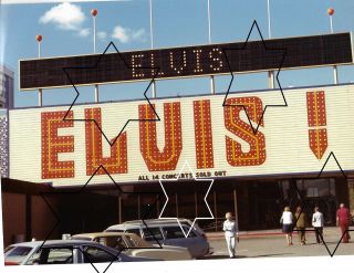 Elvis Presley Sahara Tahoe Marque Color 8 X 10 1973 Engagement