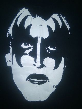 Gene Simmons Shirt.  No Kiss Logo.  Paul Stanley Ace Frehley Peter Criss.  The Demon