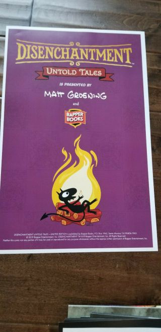 2019 Sdcc Comic Con Exclusive Disenchantment Poster Matt Groening From Simpsons