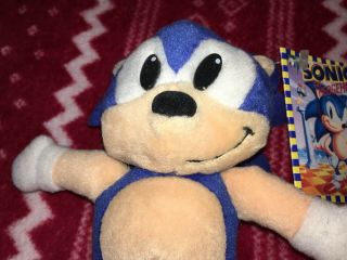 Official 8” Caltoy SONIC Plush Toy Doll USA 1993 SEGA Tagged Small 2