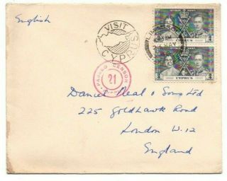 CYPRUS STAMPS & POSTMARKS COVERS LIMASSOL TO UK 1940 & 1950 2