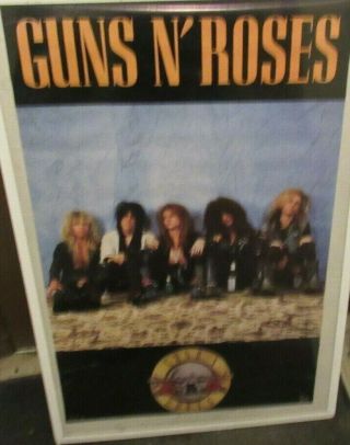 Guns N Roses Poster 1987 Rare Vintage Collectible Oop Sitting Wall