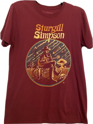 Sturgill Simpson A Good Look’n Tour 2020 Medium Maroon Shirt