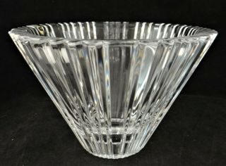 Vintage Swedish Orrefors Cut Crystal Bowl – Art Moderne Design.  6 ¼” Dia.  4” T.