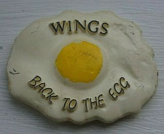 Wings Back To The Egg C.  1979 Fried Egg Shaped Badge Paul Mccartney