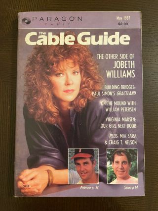 Vintage Paragon Cable Tv Guide May 1987 - Jobeth Williams
