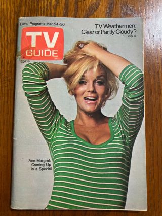 Tv Guide Ann - Margret Mar 24 - 30 1973 Tv Special No Label Ohio