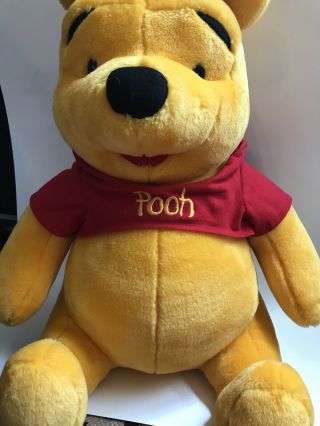 Mattel Walt Disney Jumbo Winnie The Pooh Plush Stuffed Animal Bear 24 " Large