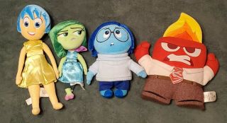 Disney Pixar Inside Out Plush Doll Set Joy Sadness Anger Disgust